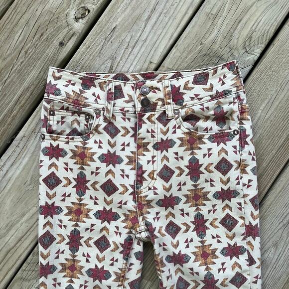 Free People We The Free Wild Child Printed Skinny Jeans Size 25 - Picture 7 of 13